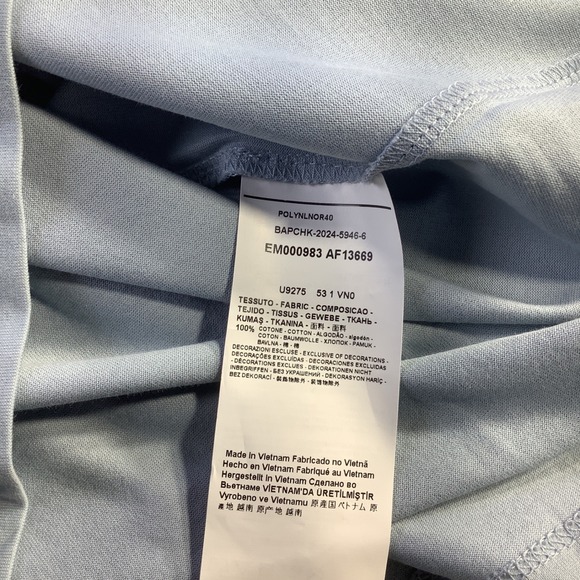 Emporio Armani Mens Pearl Blue Crew Neck T Shirt Travel Essential Easy XL NWT - Picture 7 of 12
